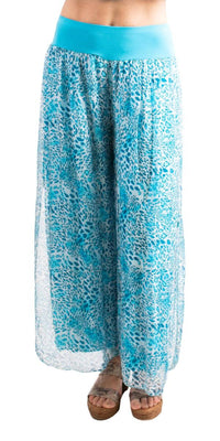 Gigi Moda - Jasmin Cheetah Slit Wide Leg Pants