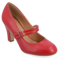 JOURNEE COLLECTION Women's Windy Mary Jane Pump Heels in red - women's heels