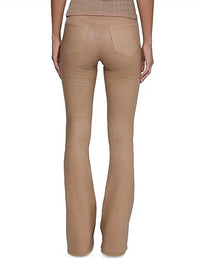 L'Agence Marty High Rise Flare Jean in cappuccino coated - women's jeans - alternate view