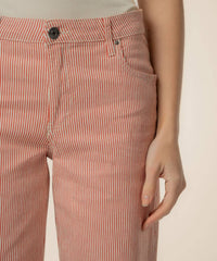 Kut From The Kloth - Charlotte Stripe High Rise Straight Leg Pants