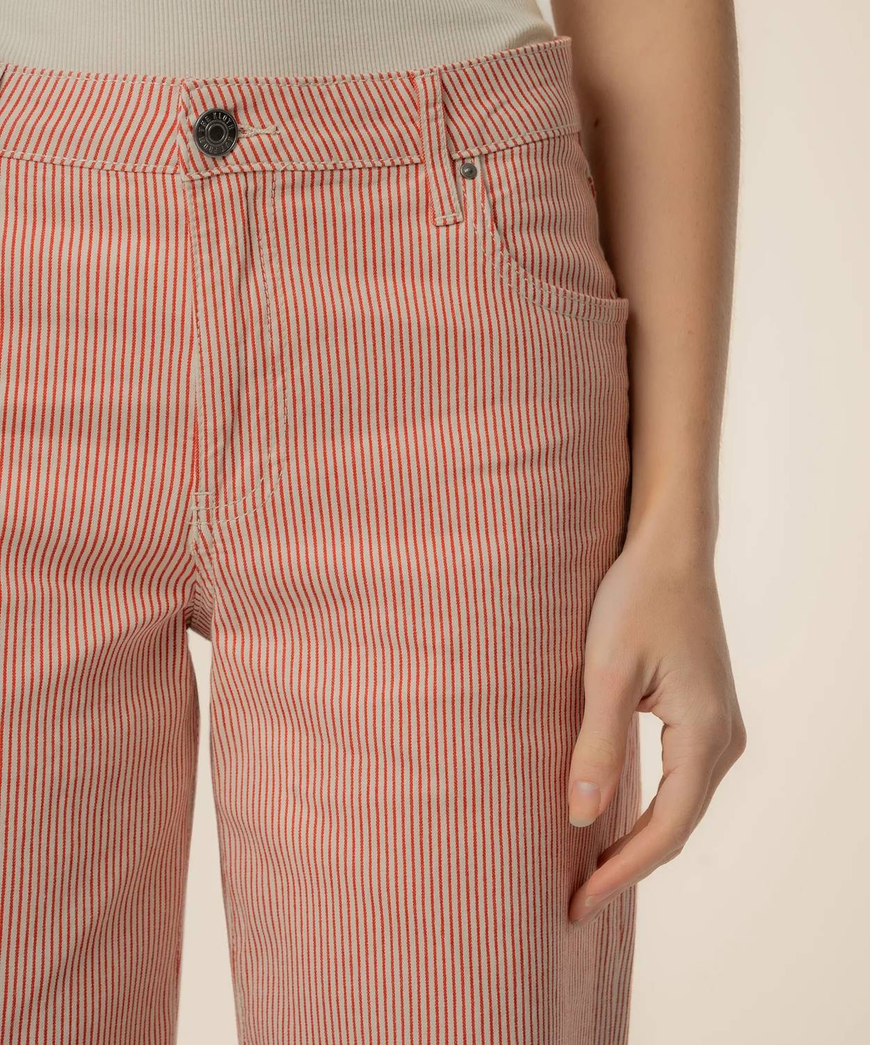 Kut From The Kloth - Charlotte Stripe High Rise Straight Leg Pants
