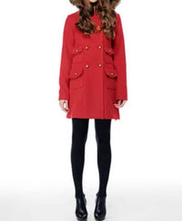 Bb Dakota - Preston With Faux Fur Trim Hood Coat