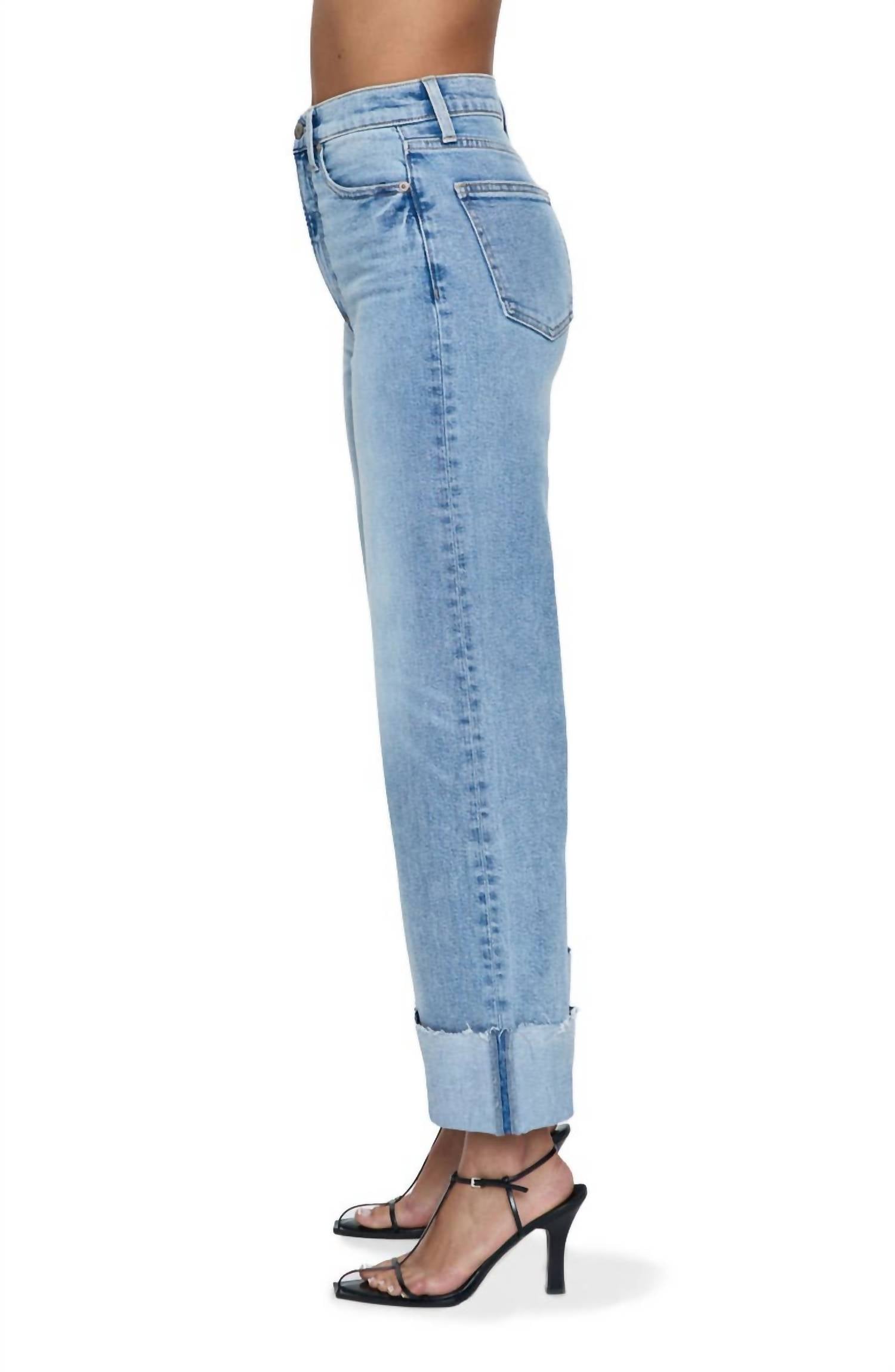 Pistola - Lana Crop Wide Leg Cuffed Jeans
