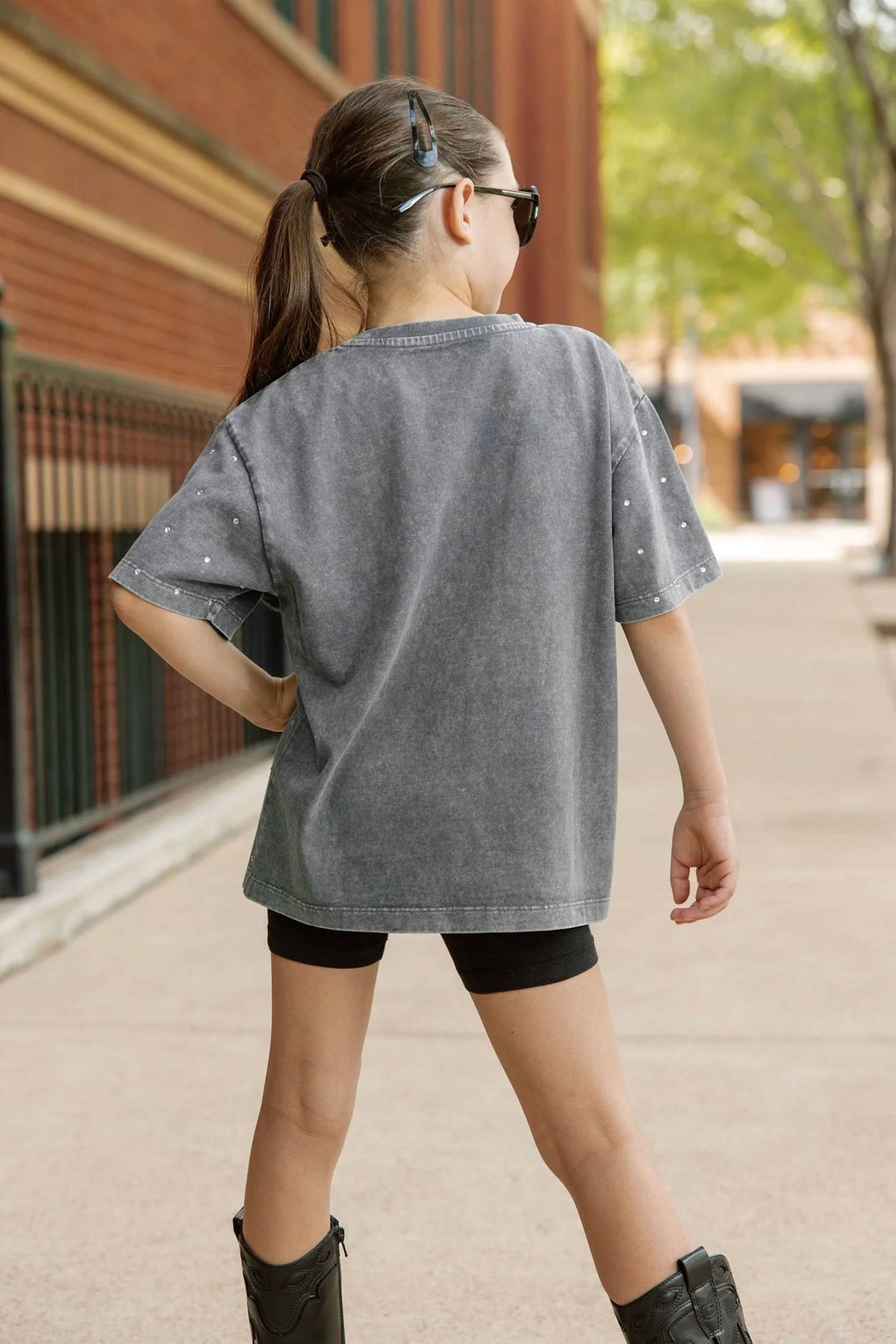 Gameday Couture - Appalachian State Mini Rhinestone Oversized Tee