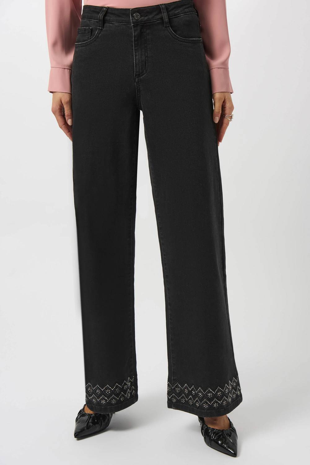 Joseph Ribkoff - Cordelia Classic Wide Leg Stretch Denim Jeans