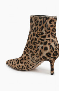 Veronica Beard Women's Lisa Genuine Calf Hair Heel Bootie in leopard - women's shoe - alternate view