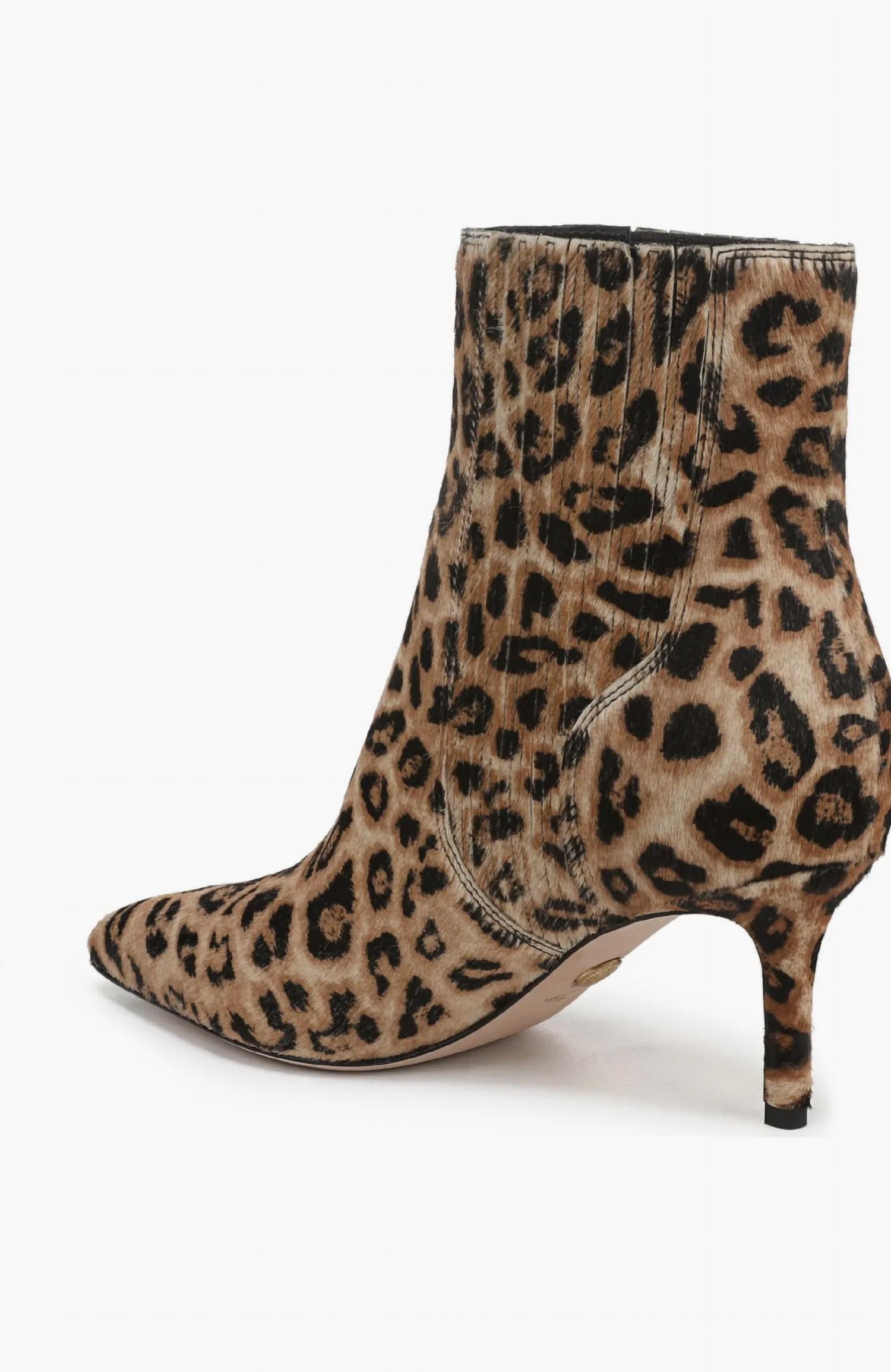Veronica Beard Women's Lisa Genuine Calf Hair Heel Bootie in leopard - women's shoe - alternate view