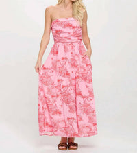 Meet Me In Santorini - Sleeveless Tube Maxi Dress