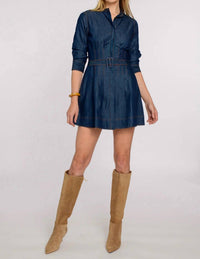 Elizabeth James The Label Cameron Mini Dress in denim - women's dress