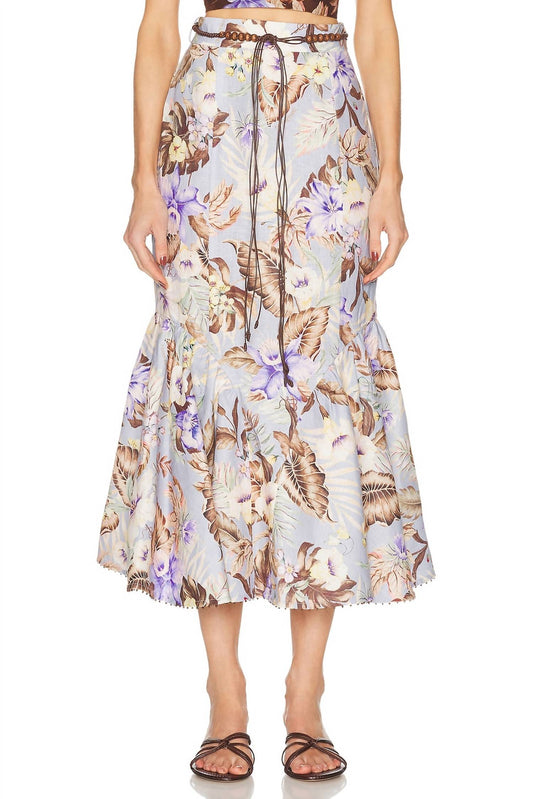 Zimmermann - Coco Fit And Flare Midi Skirt