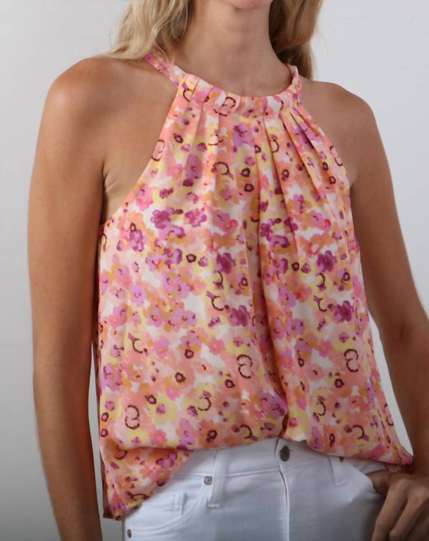 Veronica M - Pleated Halter Top