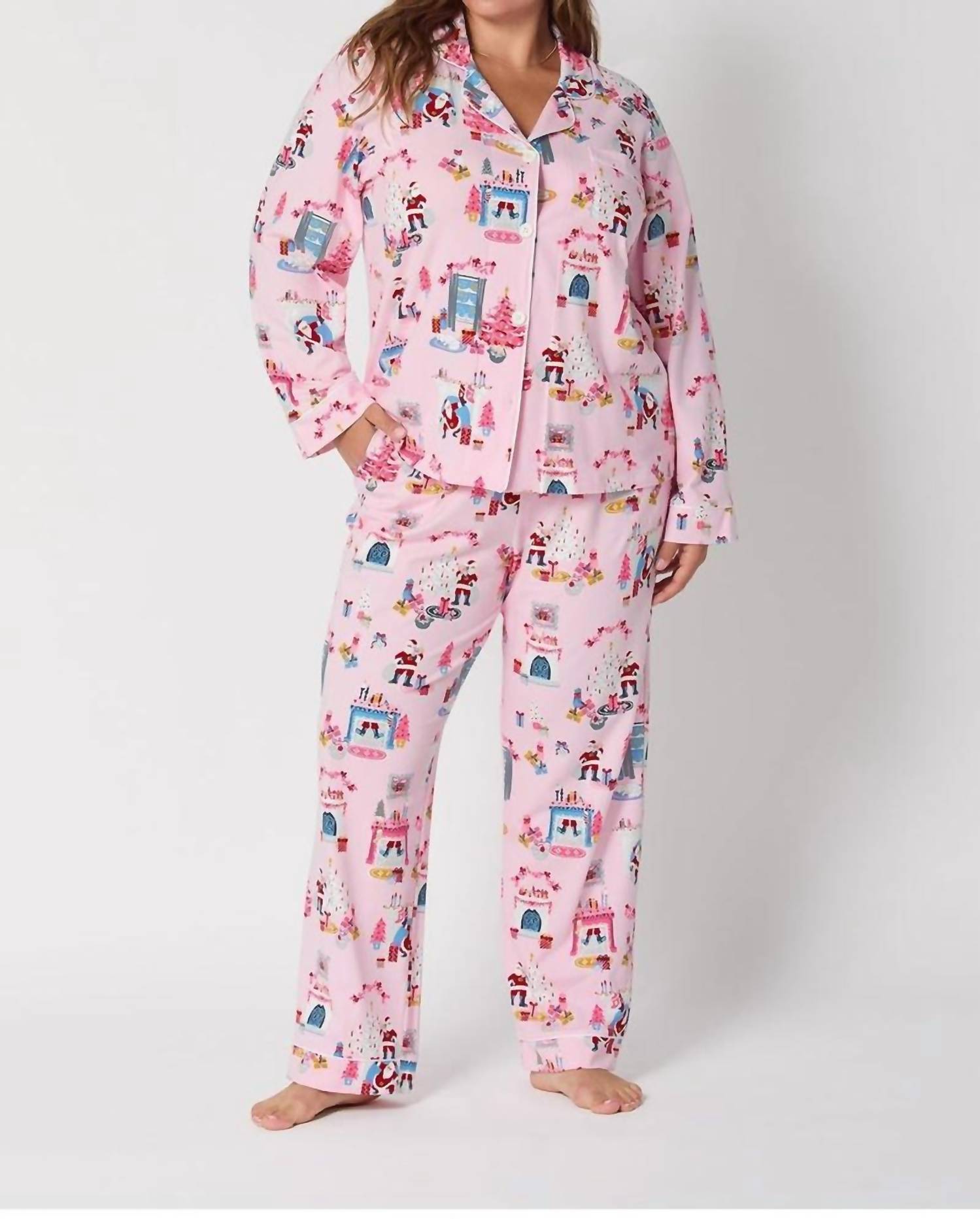 Bedhead Pjs - Must Be Santa Long Sleeve Classic Stretch Jersey Pajama Set