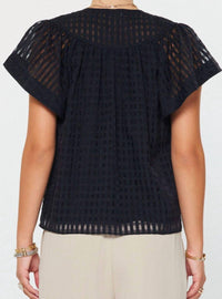 Current Air - Flutter Short Sleeve Blouse