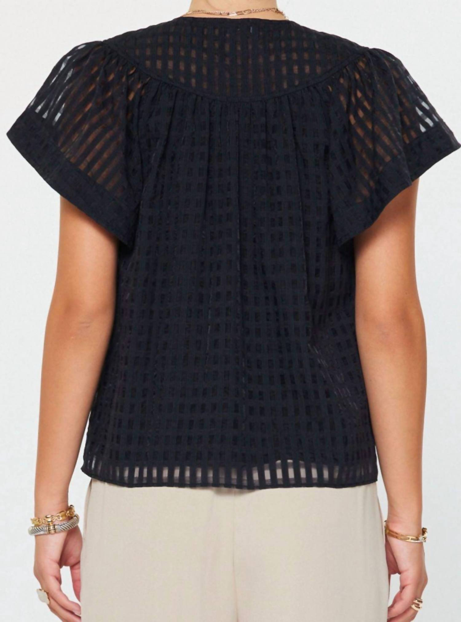 Current Air - Flutter Short Sleeve Blouse