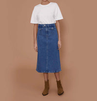 Le Jean - Stardust Denim Midi Skirt