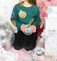 Paper Flower - Girls Sequin Ornament Cropped Sweatshirt