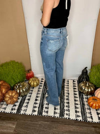 RISEN Mid Rise Wide Leg Jeans in blue 1 - women's jeans - view 4