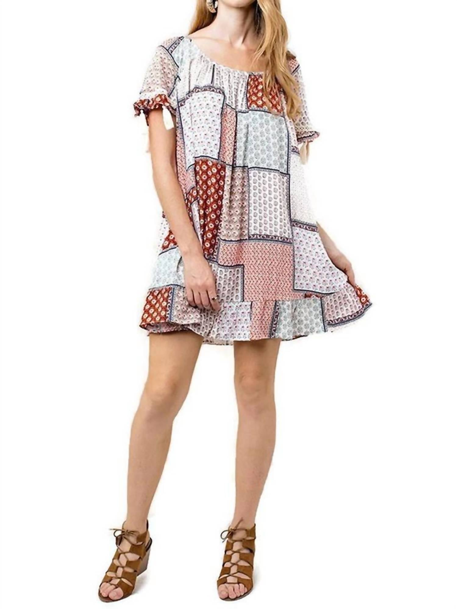 Kori - Folklore Tassel Mini Swing Dress