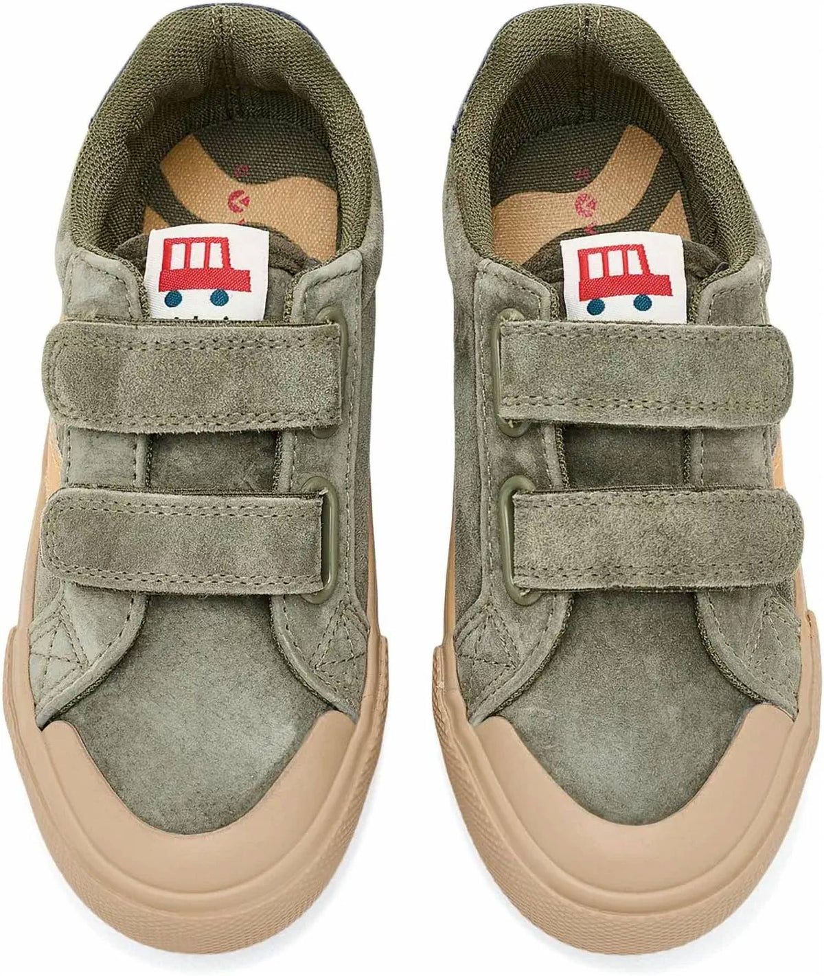 Victoria - Kid's Tribu Wide Fit Split Leather & Contrast Sneakers