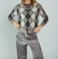 Brazeau Tricot - Argyle V-neck Sweater
