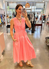 XIRENA Meri Dress in hot coral - women's dress - alternate view