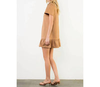 Thml - Short Sleeve Suede Dress