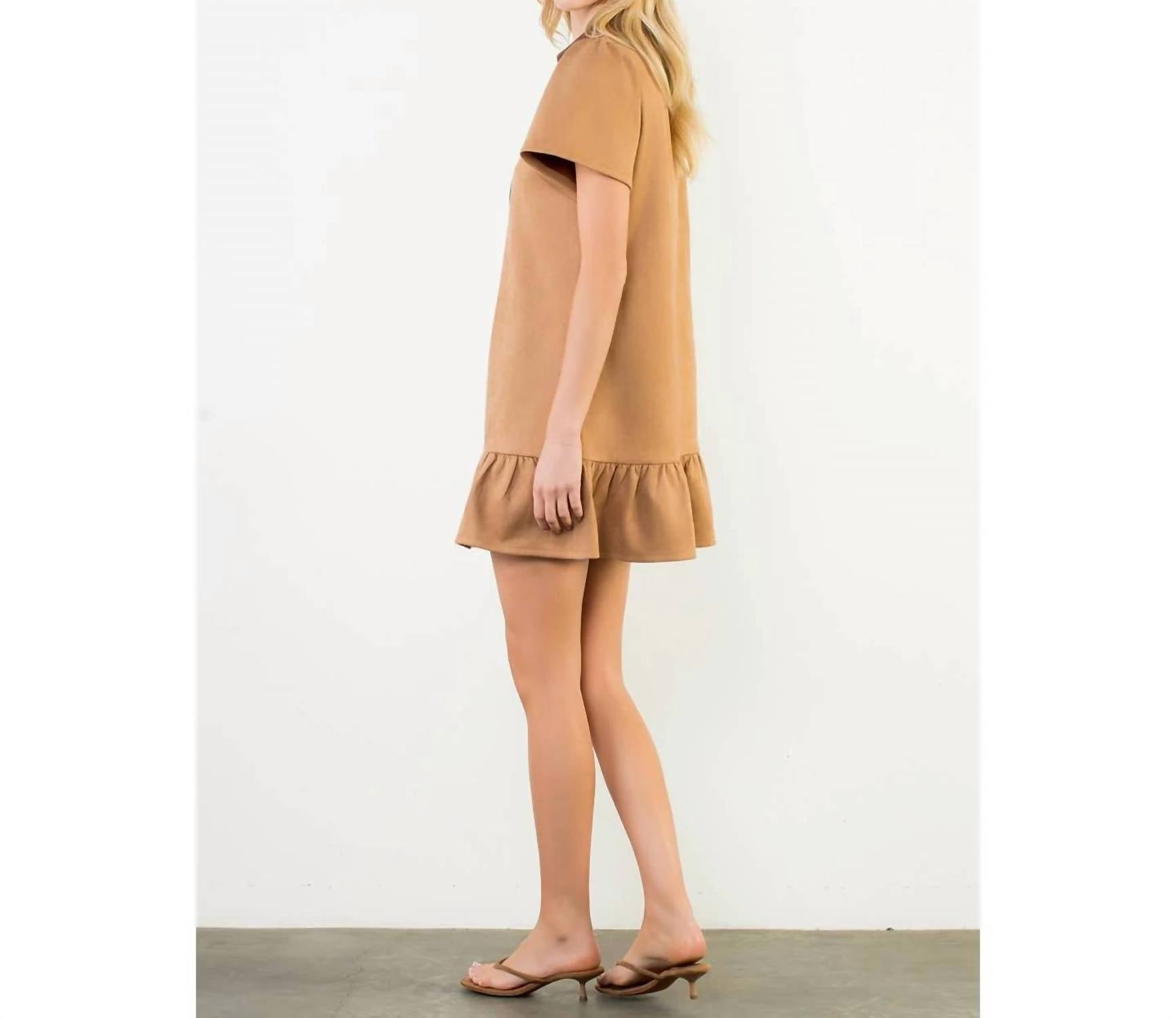 Thml - Short Sleeve Suede Dress