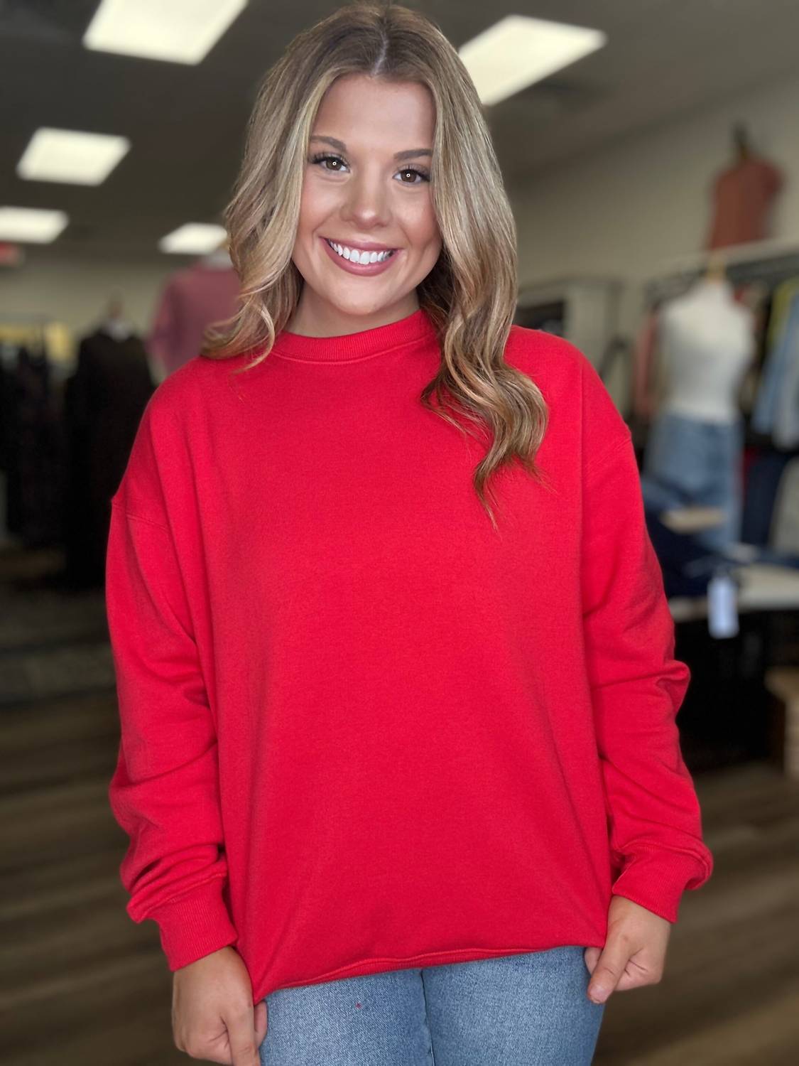 Zenana - Round Neck Crew Sweatshirt
