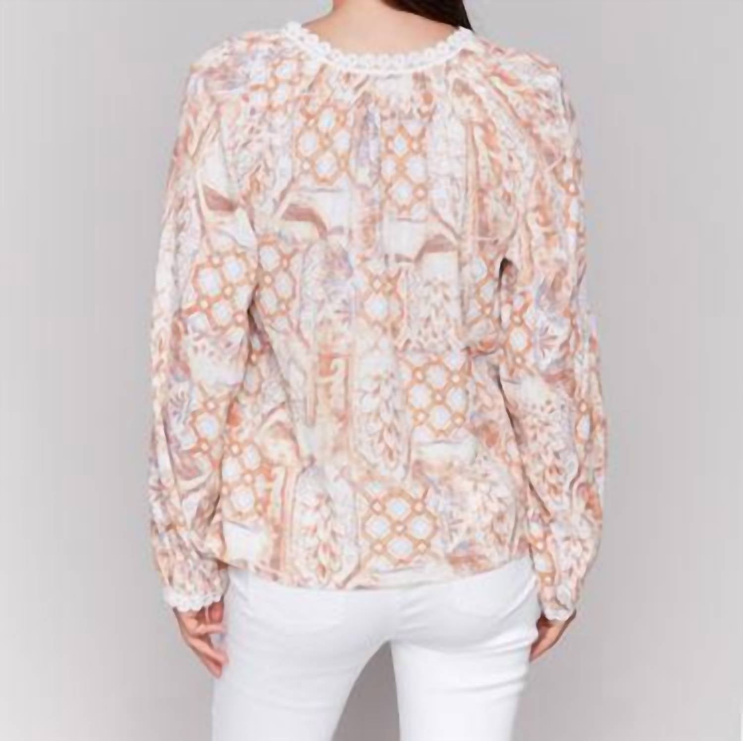 Charlie B - Printed Raglan Sleeve Top