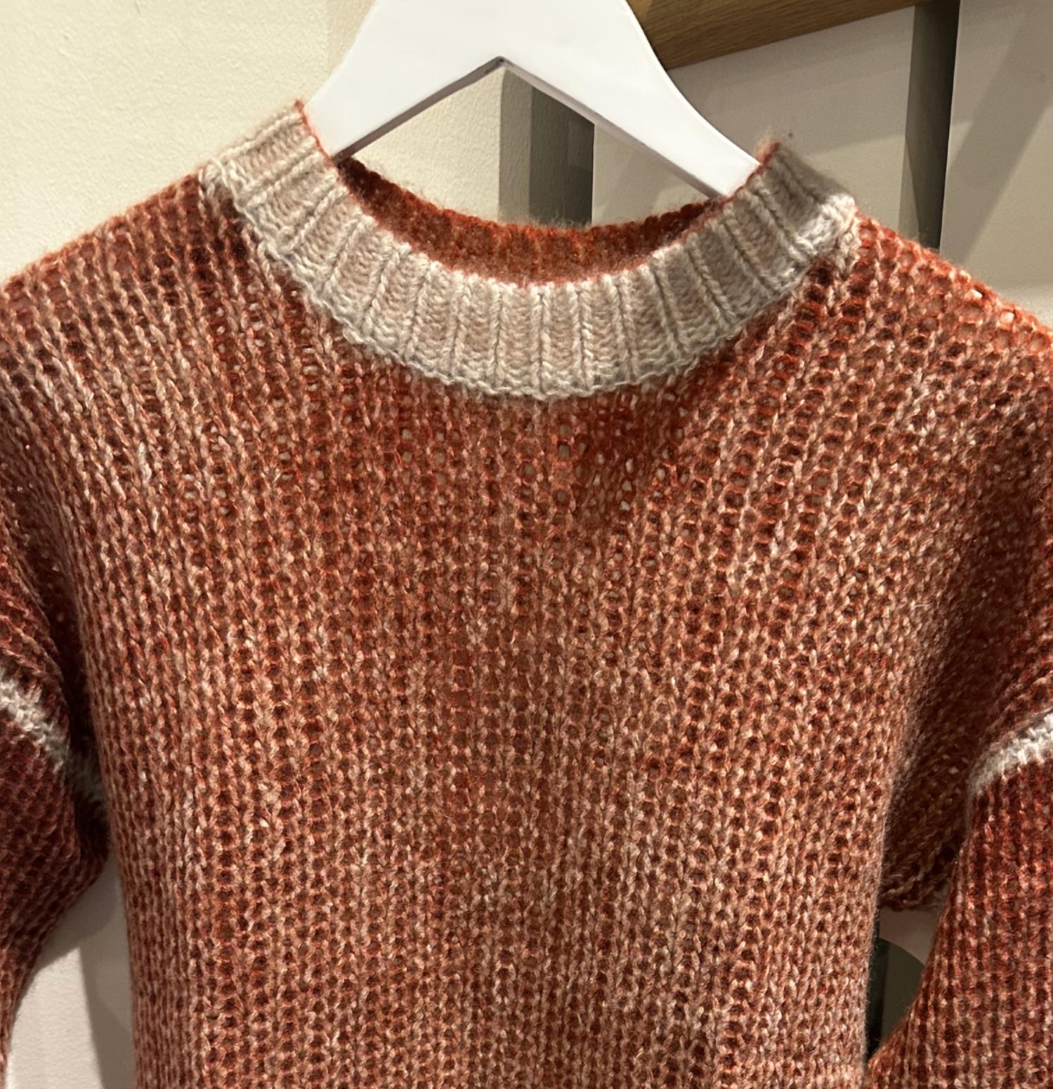 Autumn Cashmere - Women's Inked Open Crew Neck Sweater