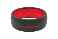 Groove Life - Men's Hero Firefighter Flag Silicone Ring