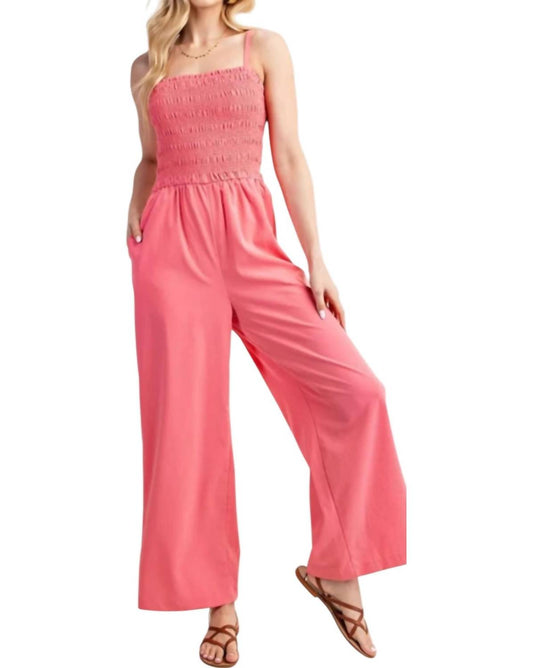 Entro - Smocked Bodice Jumpsuit