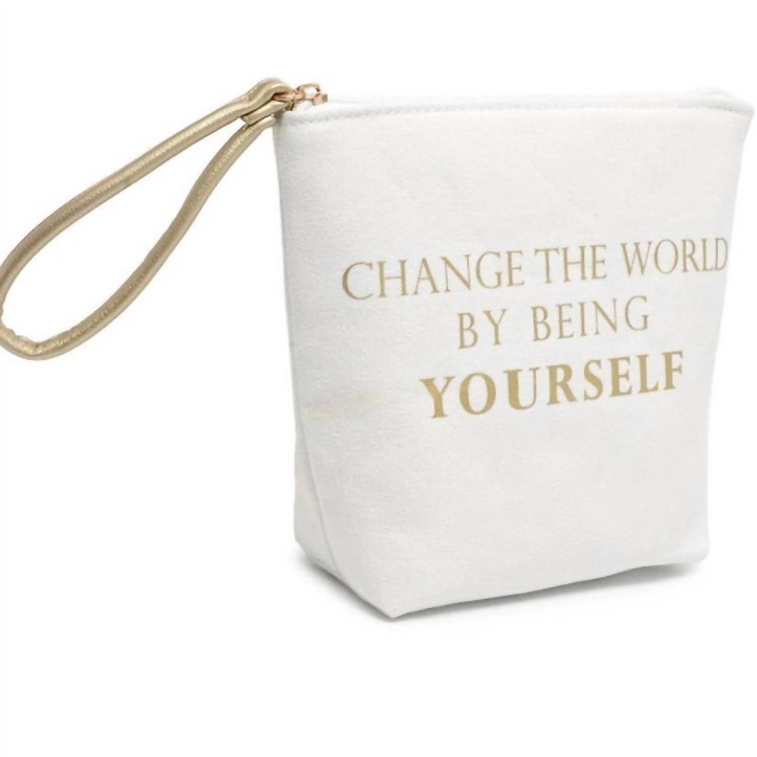 Urban Expressions - Women's Change The World By Being Yourself Wristlet Bag
