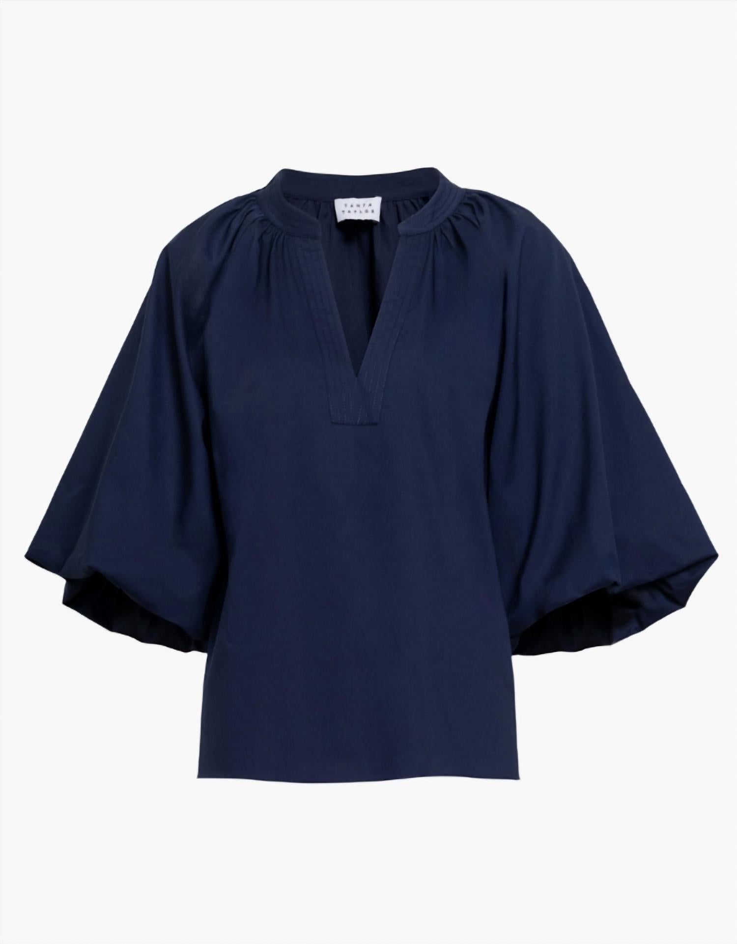Tanya Taylor - Marine V-neck Balloon Sleeve Top