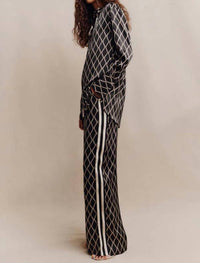 Shona Joy - Silk Contrast Relaxed Pant