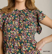 Umgee - Floral Print Mini Dress