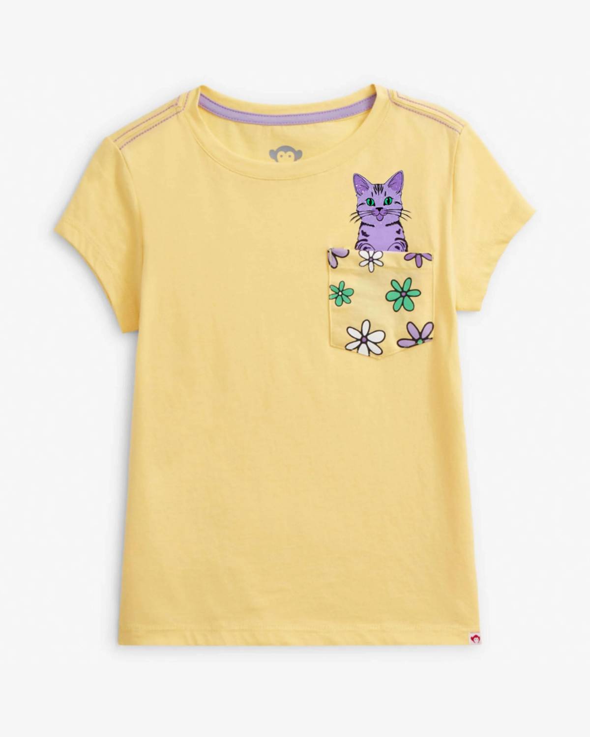 Appaman - Girl's Sunrise Kitty Graphic Pocket Tee