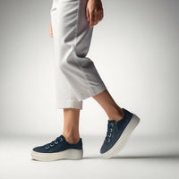 Aetrex Women's Aubrey Arch Support Platform Sneakers in navy - women's sneaker - view 8