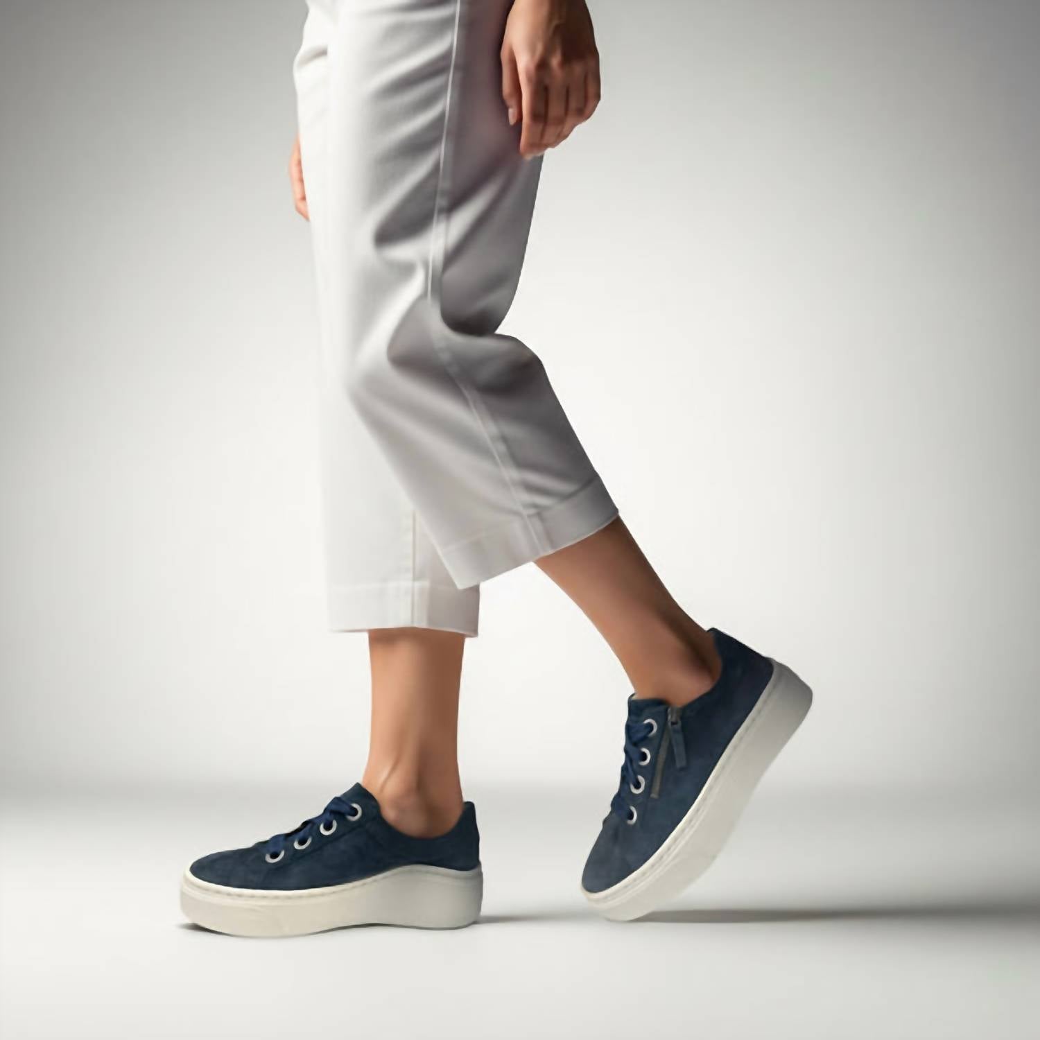 Aetrex Women's Aubrey Arch Support Platform Sneakers in navy - women's sneaker - view 8