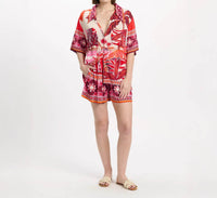 Miss June Paris Women's Reese Shirt in red - women's blouse