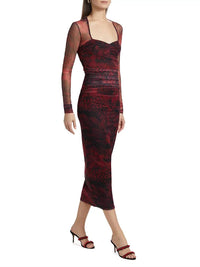 Amanda Uprichard - Cade Printed Body-con Midi Dress