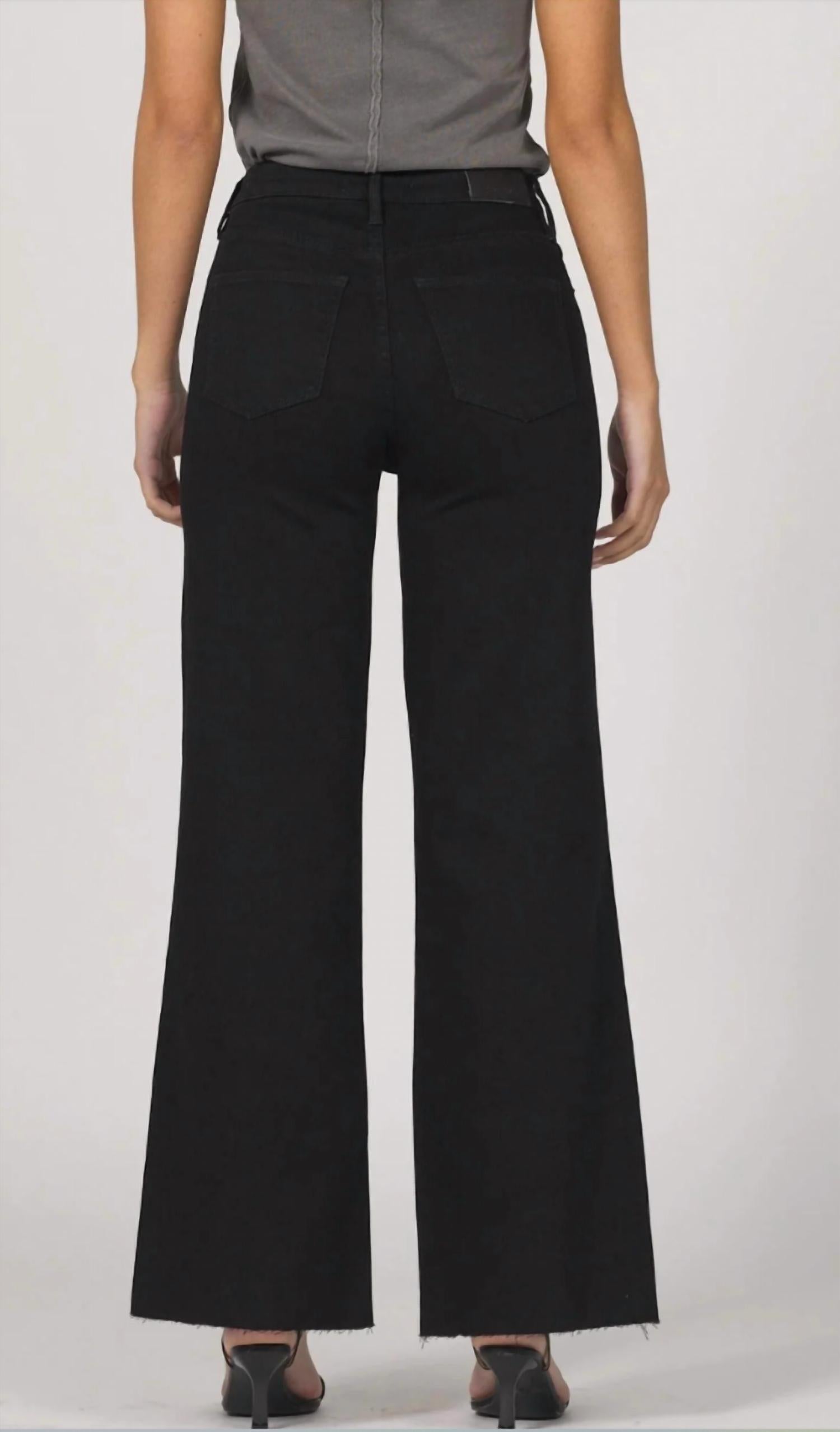 DEAR JOHN DENIM Fiona Wide Leg Jeans in black arrow - women's jeans - view 4