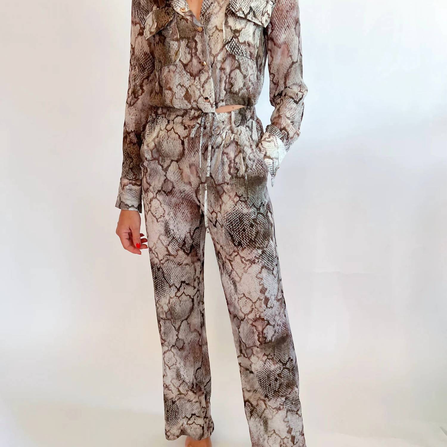 Karina Grimaldi - Snake Willow Print Pants