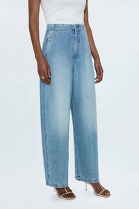 PISTOLA Lottie High Rise Relaxed Bowed Jeans in qualifier - women's jeans