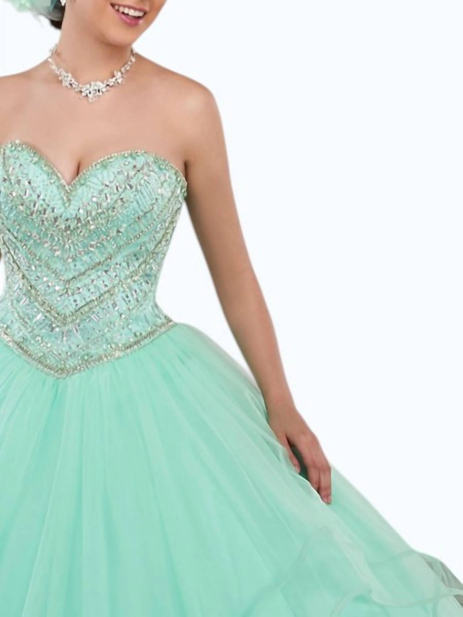 Mary'S Bridal - Strapless Tulle Quinceanera Ball Gown
