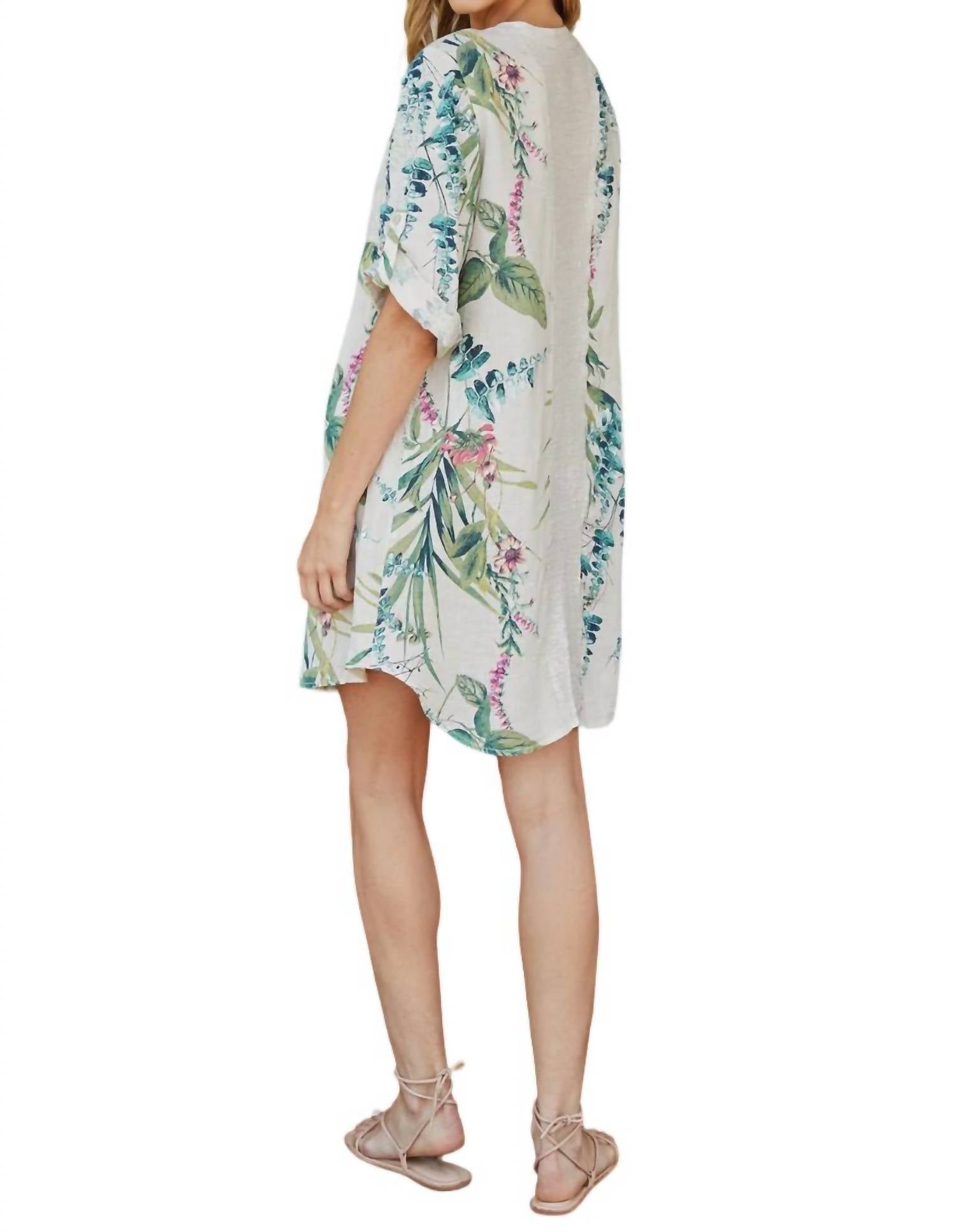 Milio Milano - Italian Linen Botanical Print Dress