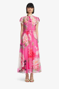 Leo Lin - Grace Flutter Sleeve Midi Dress