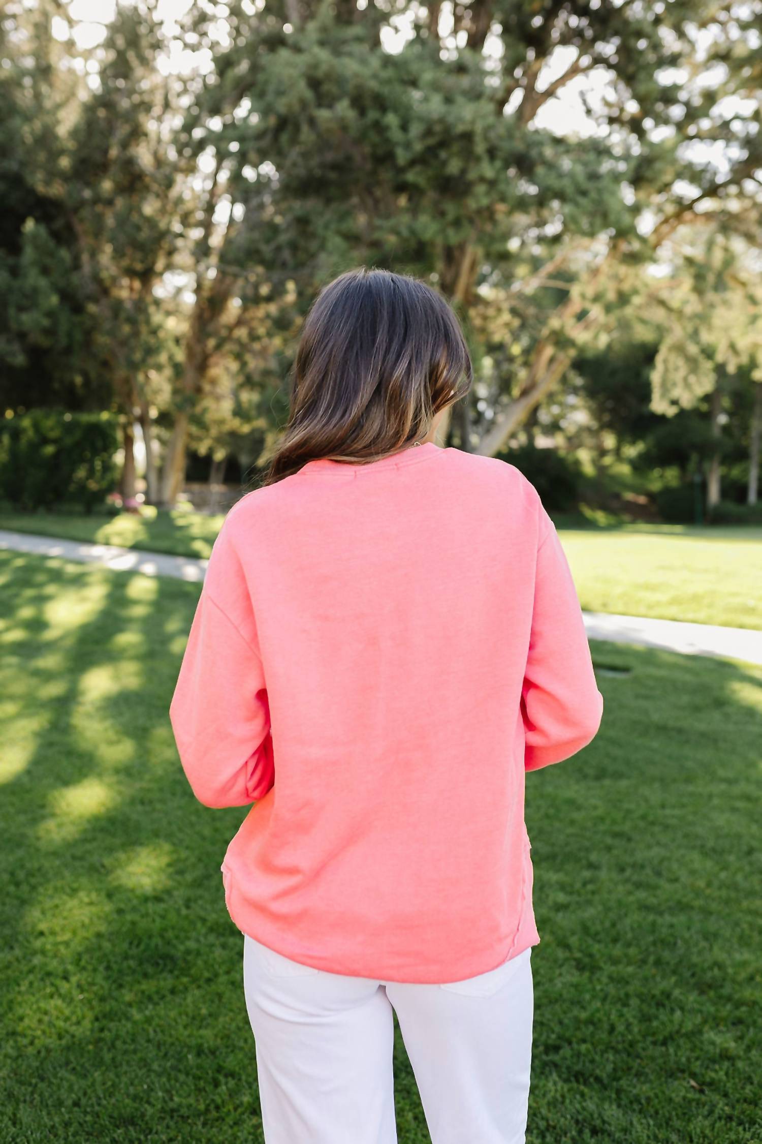 Michelle Mae Denise Sweatshirt in coral - women's top - view 5
