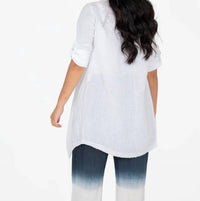 Made In Italy - Easy Long Fit Woven Cardigan