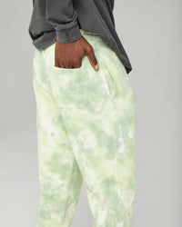 Richer Poorer Fleece Sweatpants in green storm - men's pants - alternate view